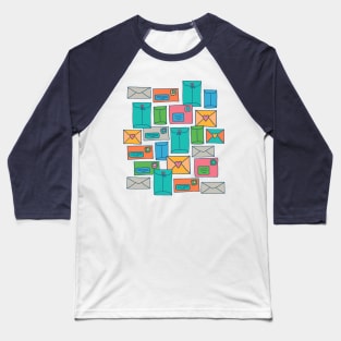 SPECIAL DELIVERY Colourful Love Letters Envelopes Snail Mail - UnBlink Studio by Jackie Tahara Baseball T-Shirt